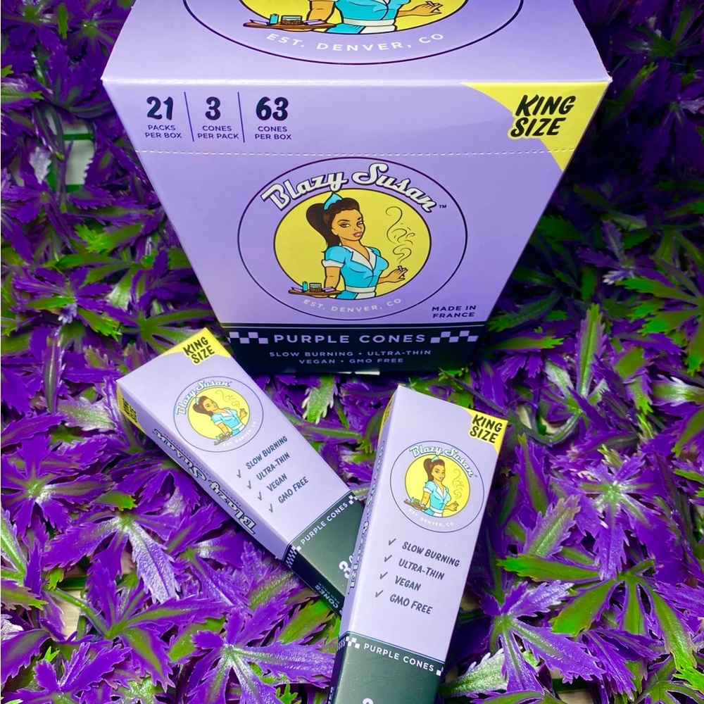 Blazy Susan Purple Cones King Size